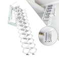 thumbnail image 3 of Anqidi 12 Steps Loft Telescoping Ladder Wall Mounted Folding Pulldown Stairs Extendable Al-Mg Alloy Attic Access Max Load 882lb, 3 of 12
