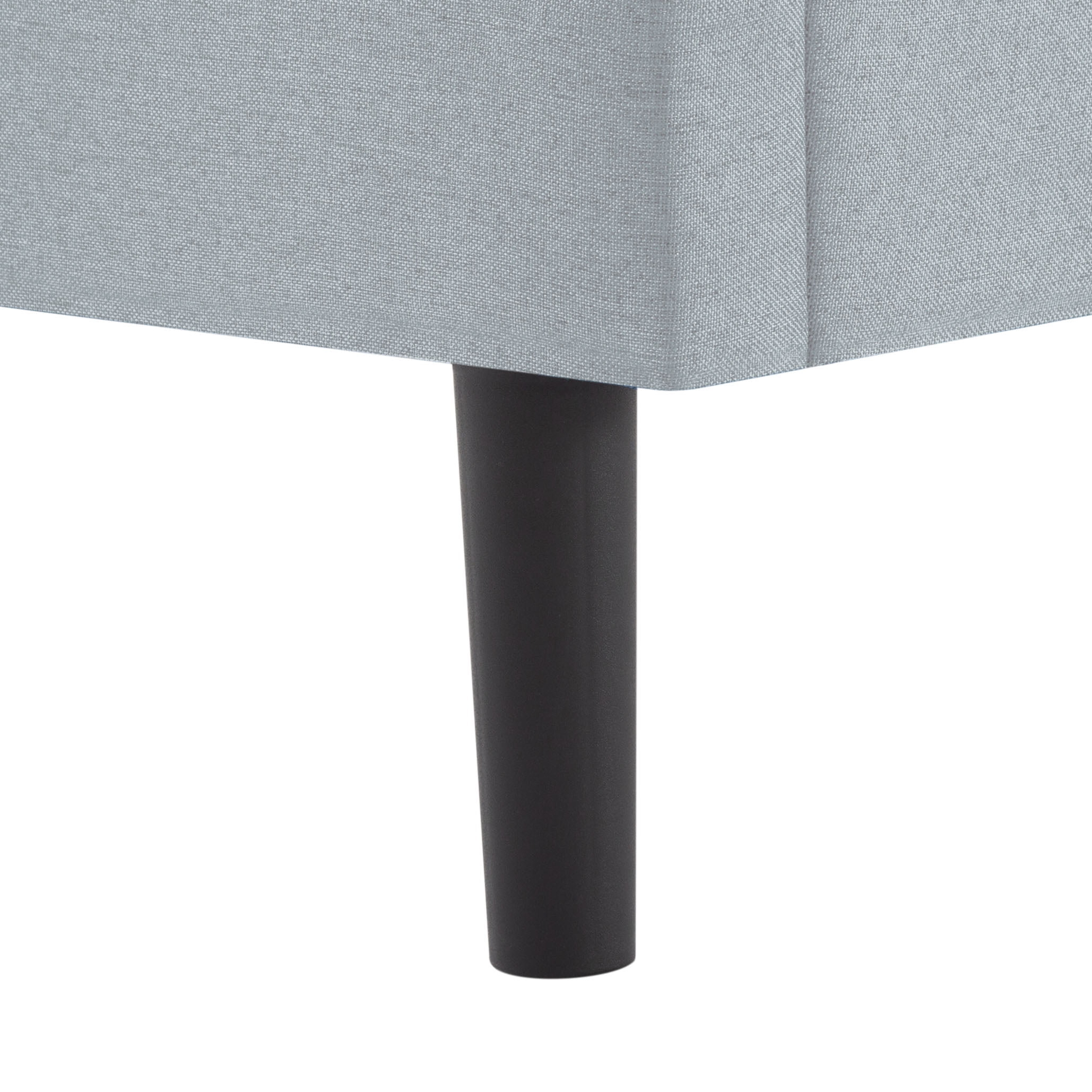 AENKYO Modern Platform Bed Frame with Upholstered Headboard, Full Size,Light Gray