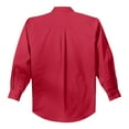 thumbnail image 6 of Mens Tall Long Sleeve Cotton/Polyester Easy Care Shirt Red/ Light Stone 2X-Large Tall, 6 of 6