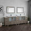 thumbnail image 3 of Vanity Art 108" Double Sink Freestanding Bathroom Vanity Set with Ceramic Top and Mirror, 3 of 10