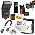 thumbnail image 1 of Kit for Canon EOS M M2 Rebel SL1 100D DSLR Digital Camera Includes Vivitar DF-293 TTL LCD Bounce Zoom Flash With LCD Display, Flash Bracket, LP-E12, AA Batteries & Charger, Remote, $50 Gift Card, 1 of 5