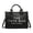 01 Black, variant on Elegant Letter Pattern Handbag, Fashionable Fuzzy Decoration Shoulder Bag, Fashionable Work and Daily Use Handbag, Suitable for Women