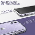 thumbnail image 4 of JETech Glitter Case for iPhone 11, 6.1-Inch, Bling Sparkle Shockproof Phone Bumper Cover, Cute Sparkly for Women and Girls (Clear), 4 of 7