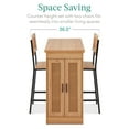 Best Choice 3Piece Counter Height Rattan Dining Set w/ 3 Shelves