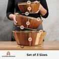 thumbnail image 4 of Wooden Bowls, Wooden Salad Bowl Set of 3 - Round Design Large Salad Bowl Set for Serving, Handmade, Durable and Stylish Natural Wood Dining Accessory by Woodenhouse, 4 of 14