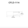 thumbnail image 2 of Dainolite CFLD-1114-692 11 in. Light Flush Mount Fixture, White & Gold Shade, 2 of 6