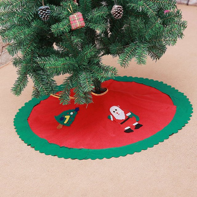 Falda para árbol de Navidad, falda roja para árbol de Navidad, copo de nieve, falda para árbol de Navidad de invierno para decoraciones navideñas rojas para interiores y exteriores