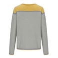 thumbnail image 4 of JMYHOAM Chandails pour Femmes Chandails Surdimensionnés pour Femmes Automne Hiver Col Rond Assorti de Couleurs Chemises à Manches Longues Amples Chandail Confortable, 4 of 6