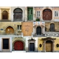 thumbnail image 2 of Christensen, Jim 24x20 White Modern Wood Framed Museum Art Print Titled - Doors I, 2 of 4