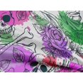 thumbnail image 4 of oneOone Rayon Pink Fabric Floral & Skull Quilting Supplies Print Sewing Fabric By The Yard 56 Inch Wide, 4 of 6