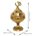 thumbnail image 5 of Set Of 6 Golden Om & Swastik Symbol Akhand Diyas | Brass Decorative Diyas | Auspicious Designer Akhand Diya For Puja Room, Home, Office, Temple Decor, 5 of 5