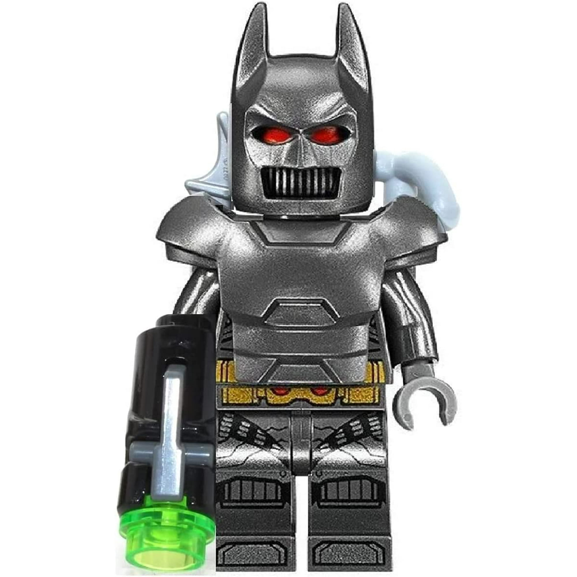 Lego Dc Superheroes Grey Batman With Armor Cape Batarang Grappling Hook And Kryptonite Gun