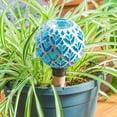 thumbnail image 2 of Evergreen Mosaic Glass Watering Globe with Terracotta Spike, Peacock Garden and Yard Decor, 2 of 3