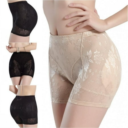 M-3XL Butt Hip Enhancer Booster Pads Padded Panties Undies Sexy Lace Boyshorts