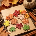 thumbnail image 6 of 50 Pcs Fall Wooden Buttons,Autumn Thanksgiving Maple Leaf Shaped Sewing Buttons for Clothing Hat Backpack Decor, 6 of 8