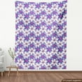 thumbnail image 4 of Floral Upholstery Fabric by the Yard, Lilac Pattern with Blooming Cartoon Petals Geometric Shapes Abstract Illustration, Decorative Fabric for DIY and Home Accents, Multicolor by Ambesonne, 4 of 5