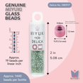 thumbnail image 3 of Miyuki Delica Seed Beads – Size 11/0 (1.6 mm), DB0917, Sparkling Light Green-Lined Topaz, 7.2 g, Approx. 1440 Beads, 3 of 7