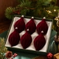 thumbnail image 7 of 6 Pack Christmas Tree Ornaments Set Vintage Finial Hanging Baubles for Holiday Mantel Decor Indoor Home Decoration Spindle Drop Ornaments for Xmas Tree Party Display Festive Hanging, Red, Style B, 7 of 7