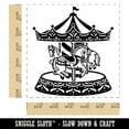 thumbnail image 2 of Carousel at a Carnival Fair Amusement Park Merry-Go-Round Self-Inking Rubber Stamp Ink Stamper - Red Ink - Large 1-1/2 Inch, 2 of 7