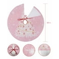 thumbnail image 7 of Pink Christmas Tree Christmas Tree Skirt 36 Inches Large Christmas Skirt Tree, Winter Balls Snowflake Xmas Tree Tree Skirt Christmas Decorations for Fireplace Party Holidays Indoor Outdoor, 7 of 7