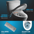 thumbnail image 4 of TOTO® WASHLET® S300e Electronic Bidet Toilet Seat with EWATER+® Cleansing, Round, Cotton White - SW573#01, 4 of 13