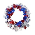 thumbnail image 2 of Wzzjkit Patriotic Wire Star Garland, Red Blue Silver Star Tinsel Garlands, Fourth of July Party Decor, Independence Day Birthday Party Festive Ornament, 2 of 6