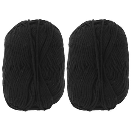 Cotton Blends Sweater Hat Gloves Crochet Knitting Yarn String Black 100g