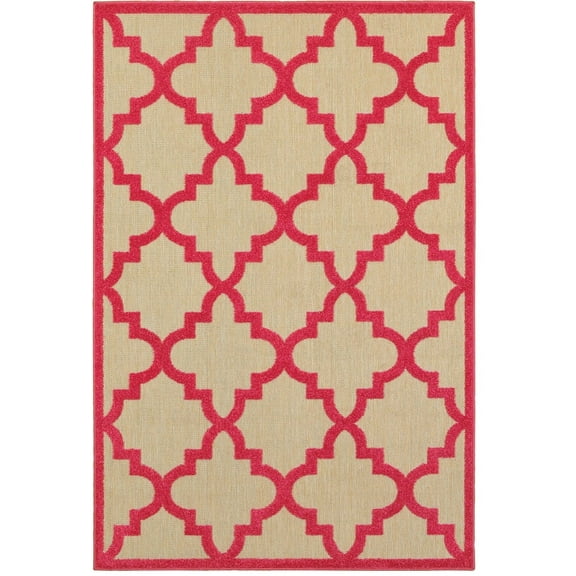 Oriental Weavers Cayman Area Rug 660P9 Sand Angled Arched 1' 10" x 3' 3" Rectangle