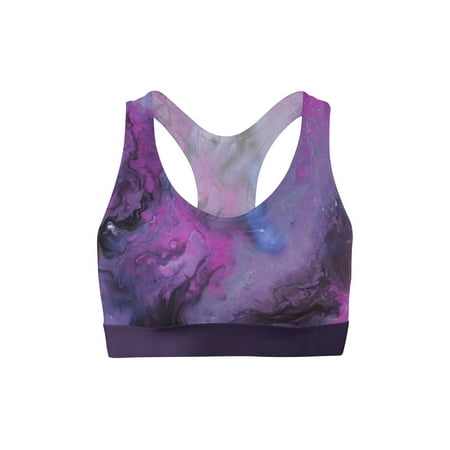 

Kioki Fika Dark Purple Liquid Sports Bra