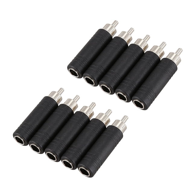 10 Piezas 6.35 mm 1/4 Pulgada Mono Hembra Jack Una RCA Macho Adaptador de Audio Cable Convertidor