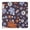 Darkpurple Daisy Flower, variant on Darkpurple Daisy Flower Orange Petals Pattern Square Fitted Tablecloth with Elastic Edge,Square Table Cover,Washable Elastic Table Cover for Home Kitchen Party Decor 34"x34"