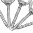 thumbnail image 3 of CRILSTYLEO 10Pcs Stainless Steel Eye Screws For Ceiling Hanging Hook Silver Secure Fixation, 3 of 7