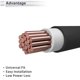 thumbnail image 3 of Cable de inversor de batería universal de 1 pieza Unique Bargains con terminal de 3/8" y 3.5 pies, calibre 5 AWG, cobre estañado negro, 3 of 7