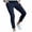 Blue, variant on LYXSSBYX Cargo Pants for Men Fashion Men Casual Slim Fit Solid Zipper Long Pants Trousers