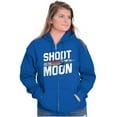 thumbnail image 3 of Shoot for the Moon Space Rocketship Zip Up Hoodie Men's Women's Brisco Brands S, 3 of 6