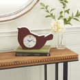 thumbnail image 1 of DecMode 7 In. Red Farmhouse Analog Clock, 1 of 10