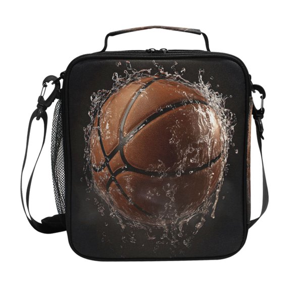 ALAZA Basketball in Water Lunch Box Insulated Lunch Bag Reusable Thermal Cooler Tote School Picnic