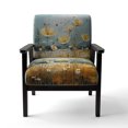 thumbnail image 4 of Designart "Yellow Buttercups Buttercup pasture" Yellow Floral Upholstered Accent Chair - Traditional Arm Chair For Bedroom, 4 of 5