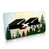 Jeep 4X4 Ever Green Forrest Sillhouette Graphic Special Aluminum Metal License Plate