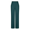 thumbnail image 6 of Njagoc3 Womens Fashion Casual Temperament Pockets Solid Color Elastic Waist Long Pants, 6 of 6