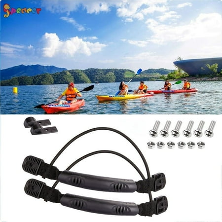 Spencer 2Pcs Plastic Flush Mount Fishing Boat Rod Holder with Cap Cover for Kayak Boat Canoe 10.6x0.98 inch