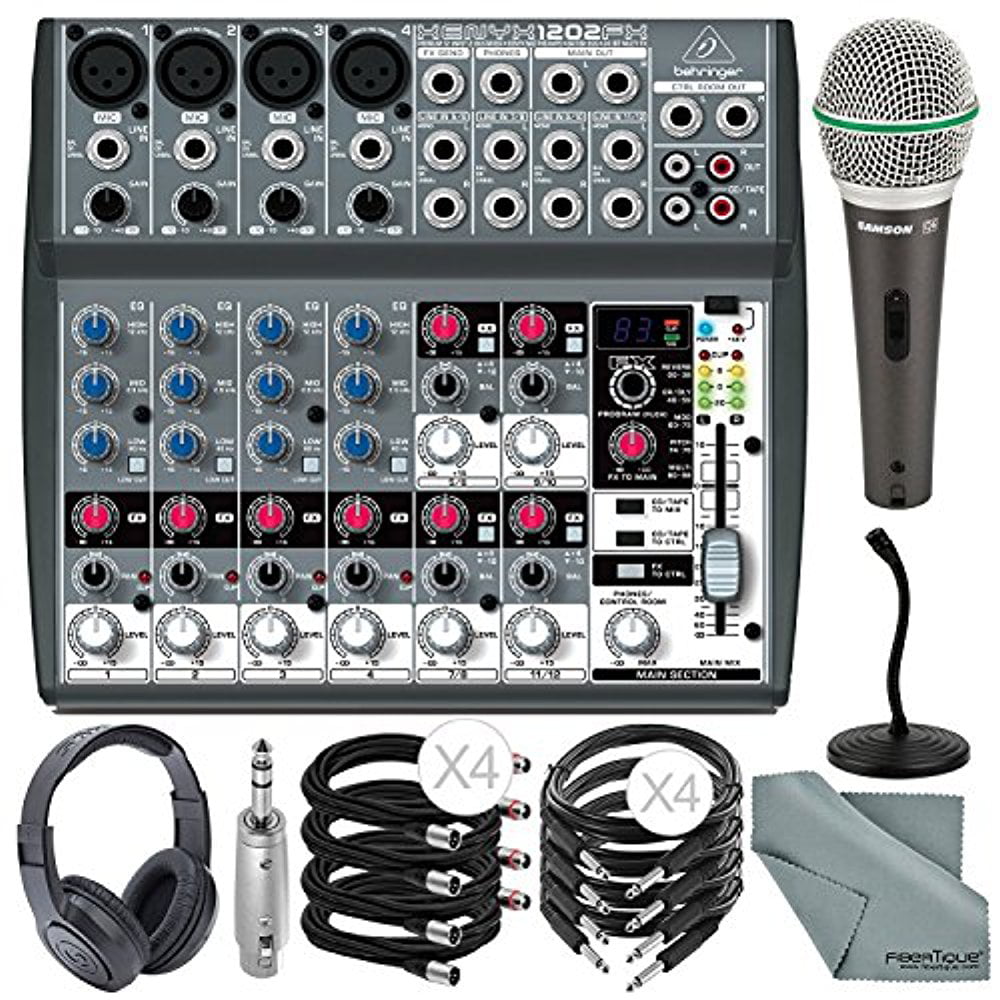 Behringer XENYX 1202FX 12 Channel Audio Mixer w/ Effects Processor ...