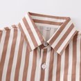thumbnail image 4 of alcepopk Boys' Long Sleeve Button Up Casual Dress Shirt(Coffee,18-24 M), 4 of 6
