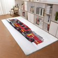 thumbnail image 4 of Non Slip Area Rug 6ftx9ft 3D Fire Car White Background Rugs for Living Room Soft Washable Stain Resistant Shaggy Rug, Throw Rug Carpet for Dining Room Office Playroom, 4 of 8