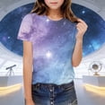 thumbnail image 2 of WRKEKC T-Shirts Garçons Manches Courtes Col Rond Imprimé Étoile Décontracté Été Quotidien Doux Léger T-Shirt 3-14 Ans, 2 of 9