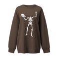 thumbnail image 4 of Camiseta suelta estampada a la moda para mujer, blusa de manga larga, cuello redondo, camisetas informales Pompotops FGAJ5360, 4 of 5