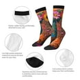 thumbnail image 3 of Picia Cowboy Boots With Flowers Print Athletic Socks for Men & Women – Cushioned Moisture-Wicking Crew Socks for Sports, Running, and Training, Soft & Breathable Size 5-11, 3 of 6