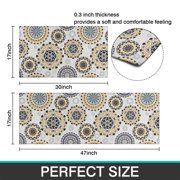 Anti Fatigue Kitchen Rug Sets 2 Piece Non Slip Kitchen Mats for Floor Cushioned Kitchen Rugs and Mats Waterproof Comfort Standing Mat Runner for Kitchen,Home Office,Sink,Laundry