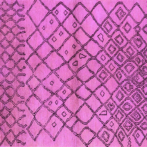 Ahgly Company Indoor Square Oriental Purple Industrial Area Rugs, 5' Square
