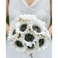 thumbnail image 3 of XmhyTop 12 girasoles artificiales con tallos de 4 pulgadas, girasoles de seda a granel para decoración de bodas, hogares, jardines, fiestas al aire libre (amarillo), 3 of 5